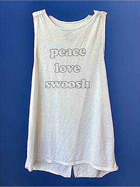 Nike Dri-FIT Peace Love Swoosh Tank Top Women’s M White Graphic